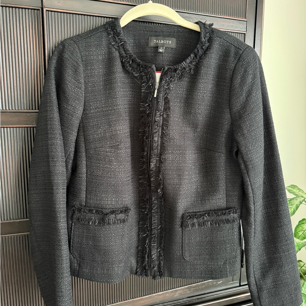 Talbots Women's Charcoal Textured Blazer